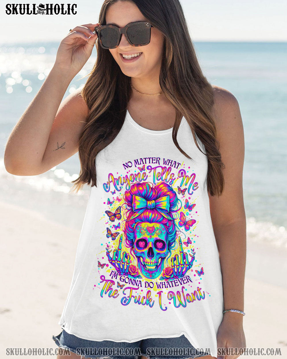 BLISSCORNERS NO MATTER WHAT ANYONE TELLS ME MESSY BUN ALL OVER PRINT