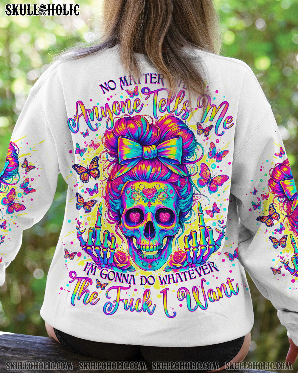 BLISSCORNERS NO MATTER WHAT ANYONE TELLS ME MESSY BUN ALL OVER PRINT
