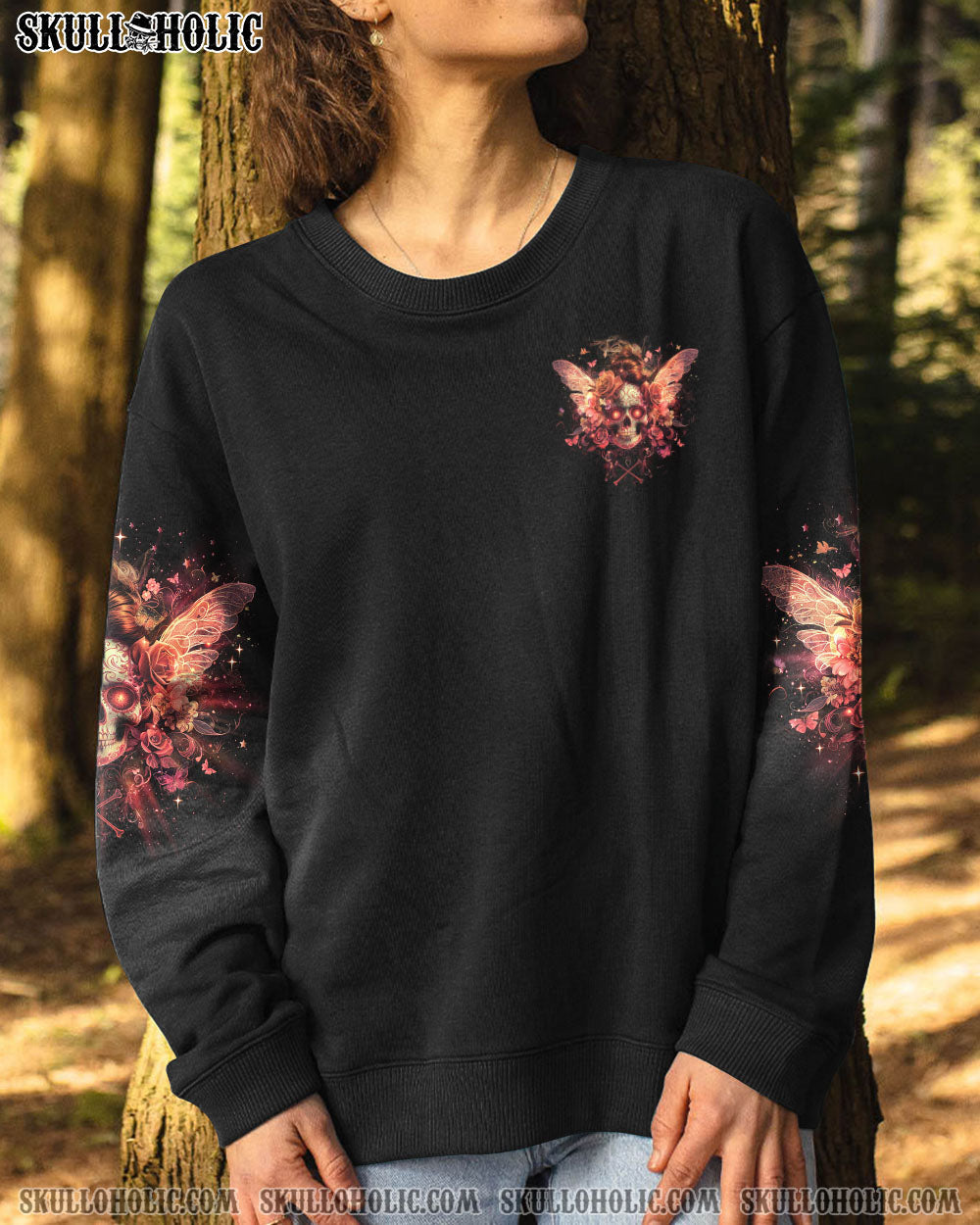 BLISSCORNERS GOOD GIRLS SAY BAD WORDS MESSY BUN SKULL ALL OVER PRINT