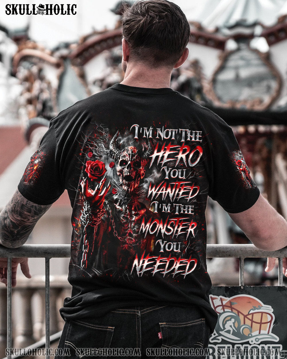 BLISSCORNERS I'M NOT THE HERO YOU WANTED DEMON ALL OVER PRINT