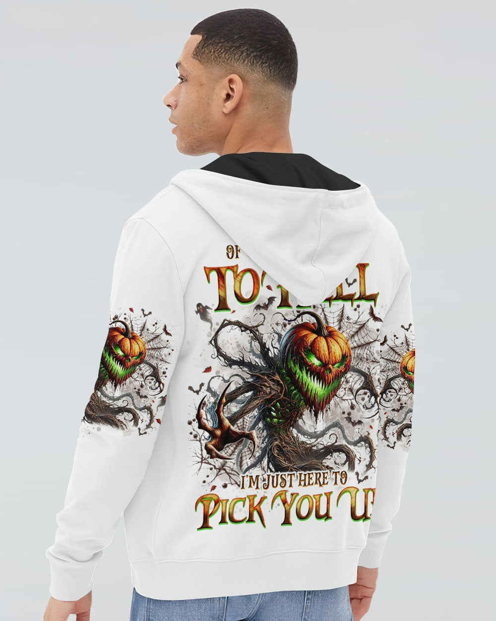 BLISSCORNERS OF COURSE I'M GOING TO HELL SKULL PUMPKINS HALLOWEEN ALL OVER PRINT