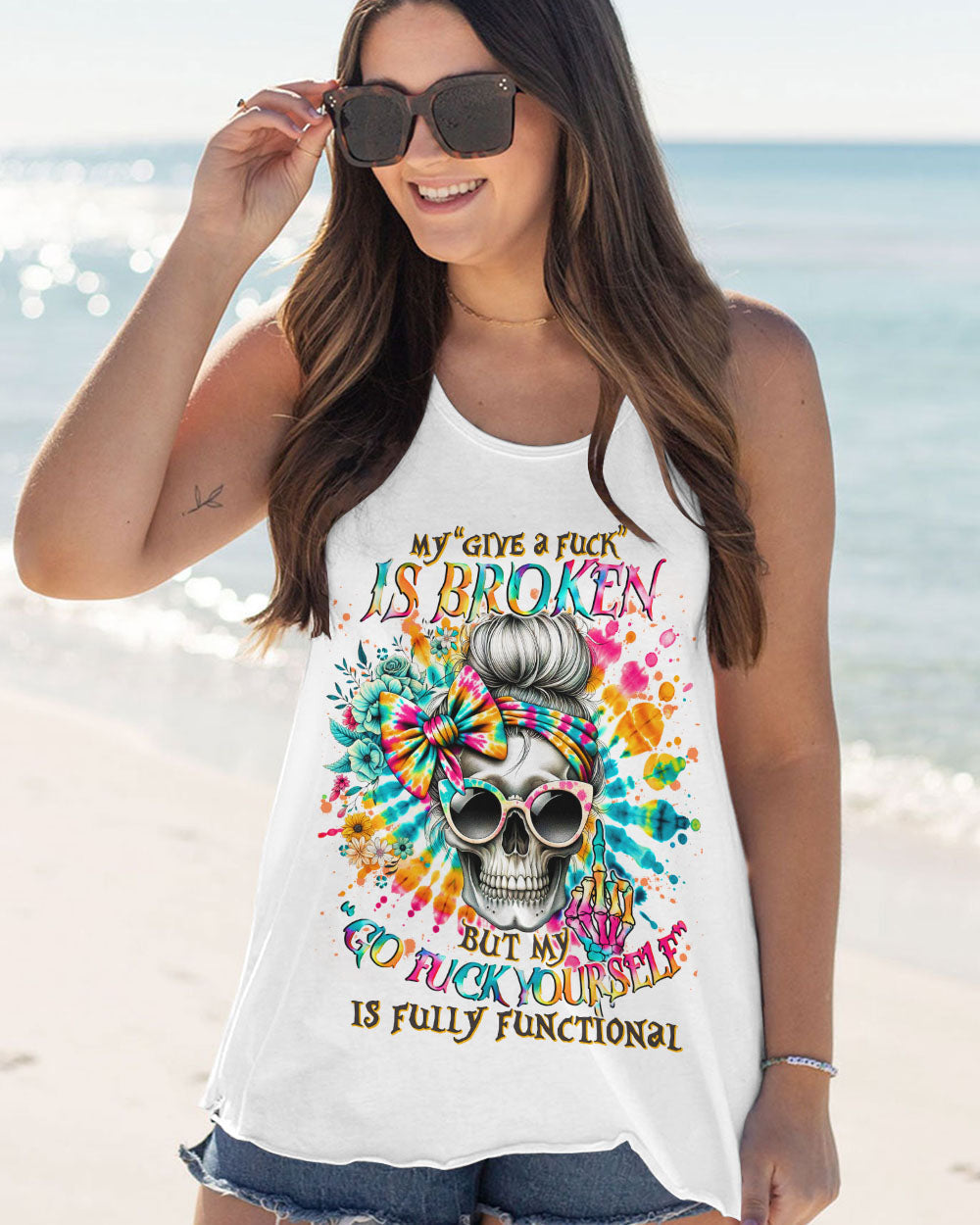 BLISSCORNERS ZERO F GIVEN MESSY BUN TIE DYE ALL OVER PRINT