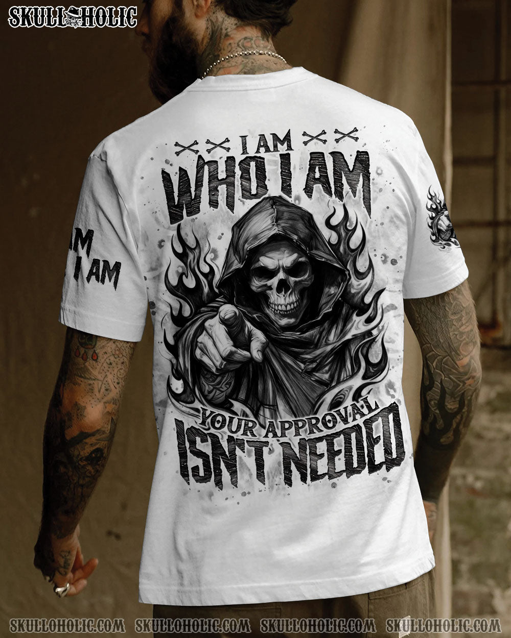 BLISSCORNERS I AM WHO I AM SKULL REAPER ALL OVER PRINT