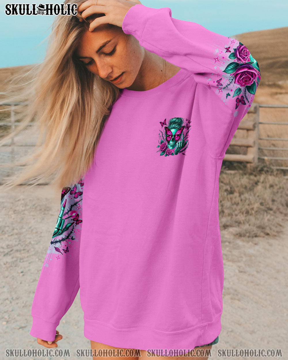 BLISSCORNERS THE GOOD GIRL IN ME MESSY BUN ALL OVER PRINT
