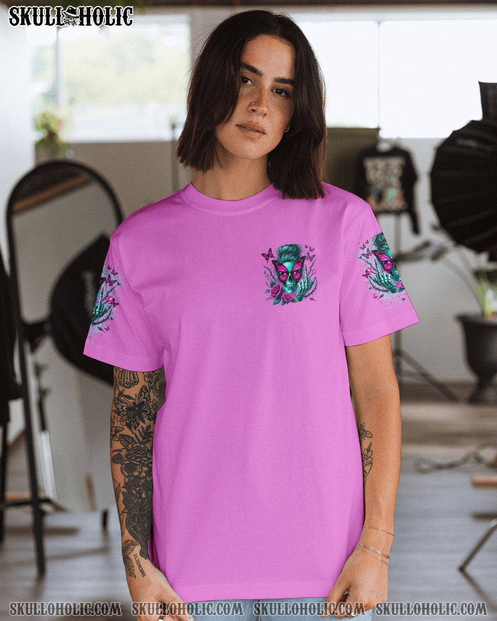 BLISSCORNERS THE GOOD GIRL IN ME MESSY BUN ALL OVER PRINT