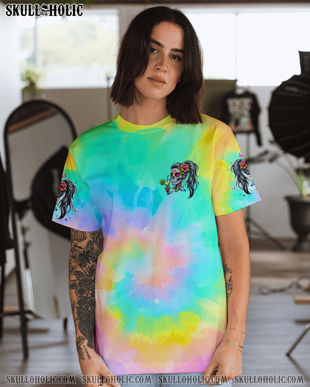 BLISSCORNERS SALTY B SKULL LADY ALL OVER PRINT