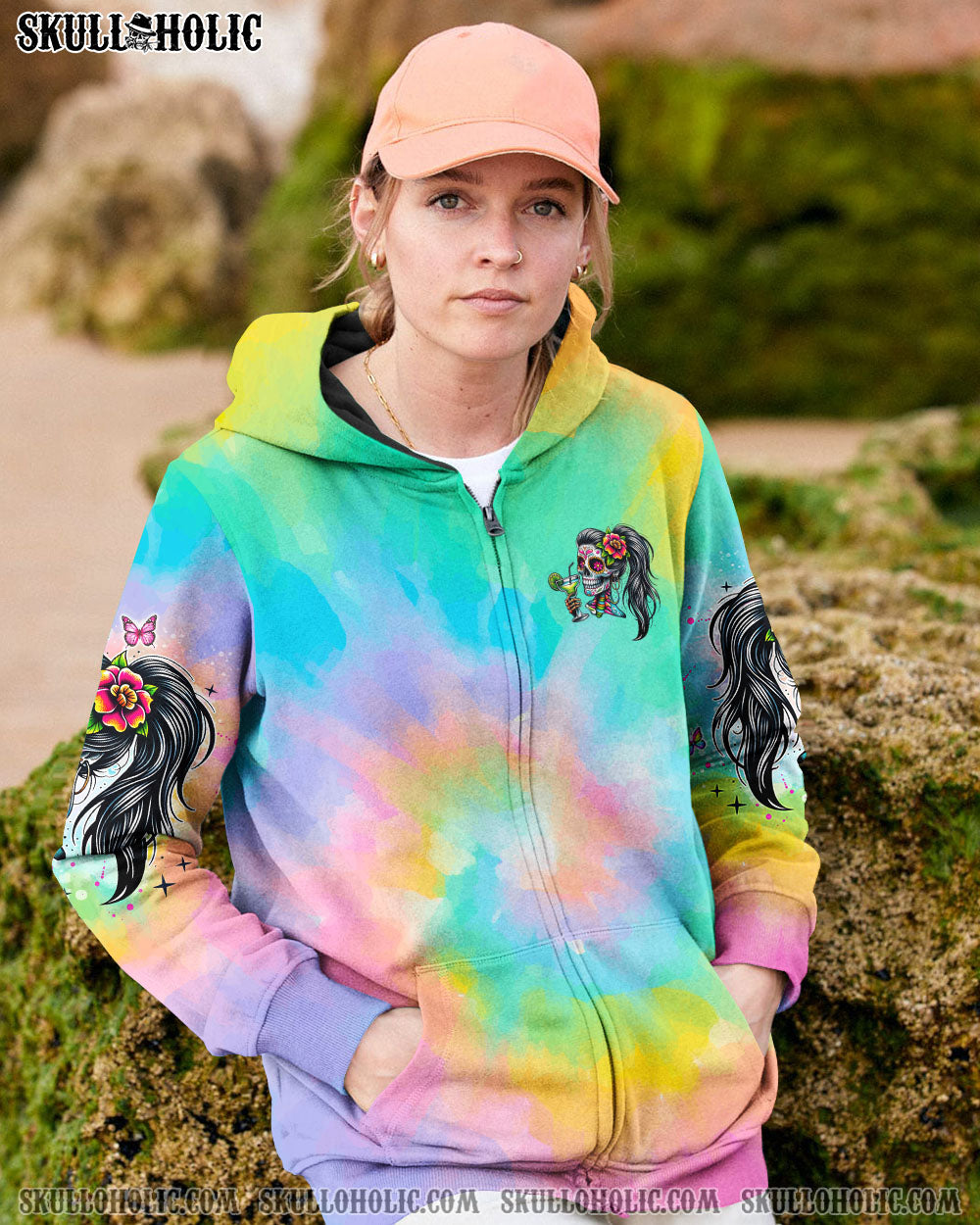 BLISSCORNERS SALTY B SKULL LADY ALL OVER PRINT