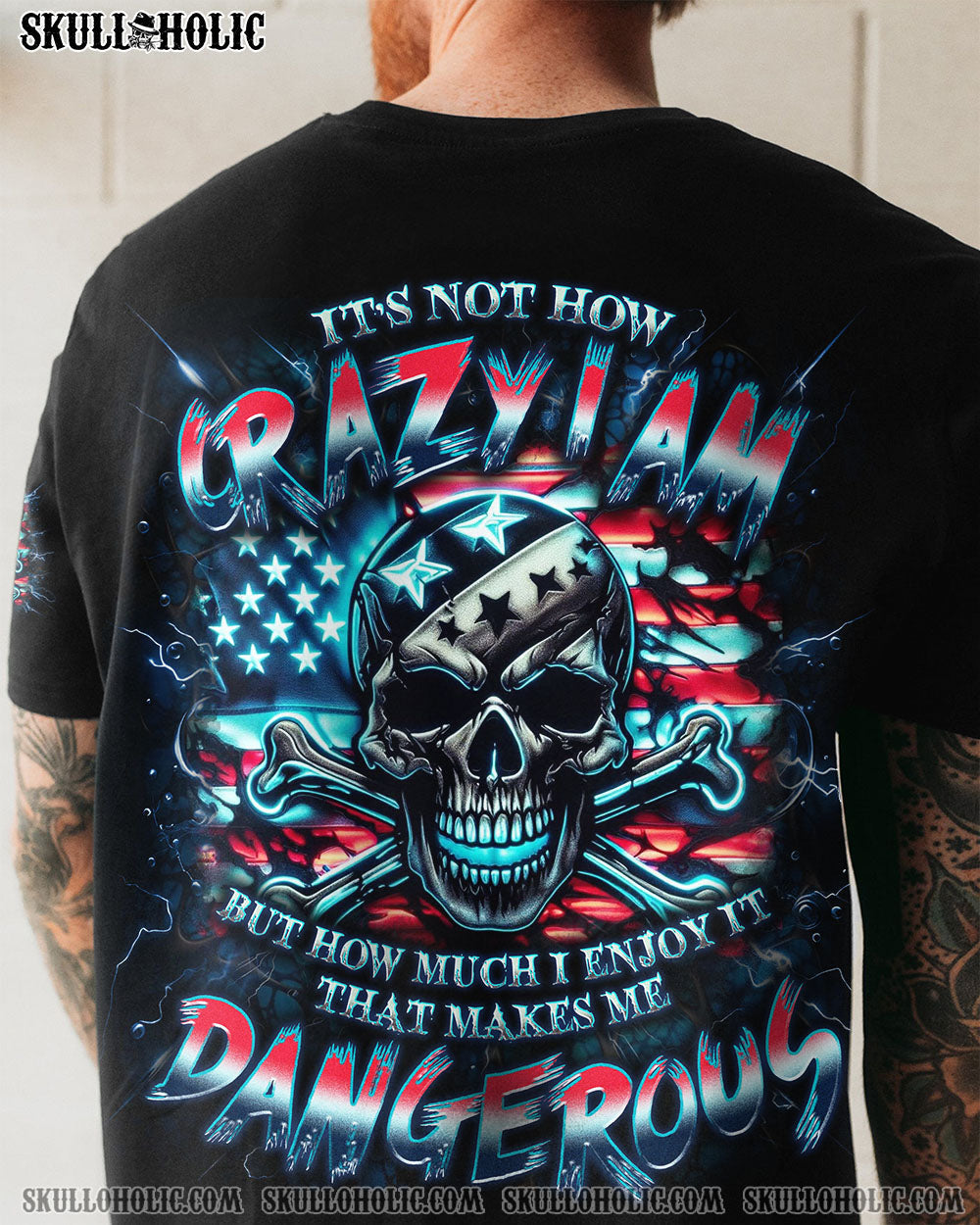 BLISSCORNERS IT'S NOT HOW CRAZY I AM SKULL ALL OVER PRINT