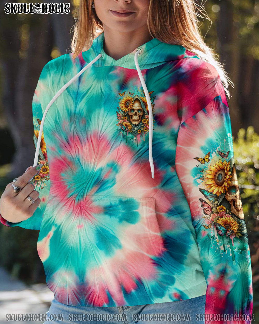 BLISSCORNERS I'M BLUNT BECAUSE GOD ROLLED ME TIE DYE ALL OVER PRINT