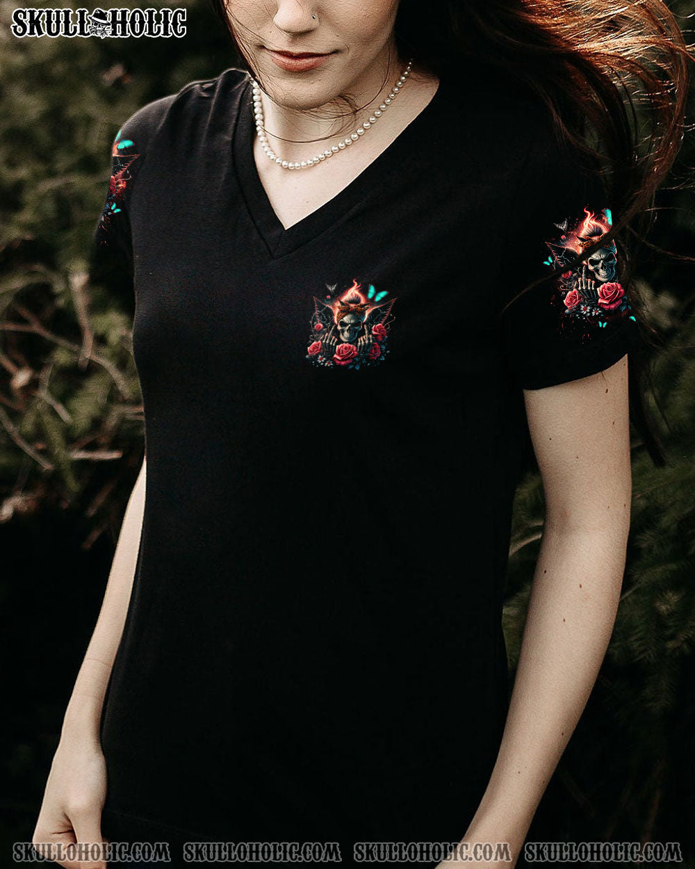 BLISSCORNERS I DON'T ALWAYS SHOW MY FEELINGS SKULL MESSY BUN ALL OVER PRINT