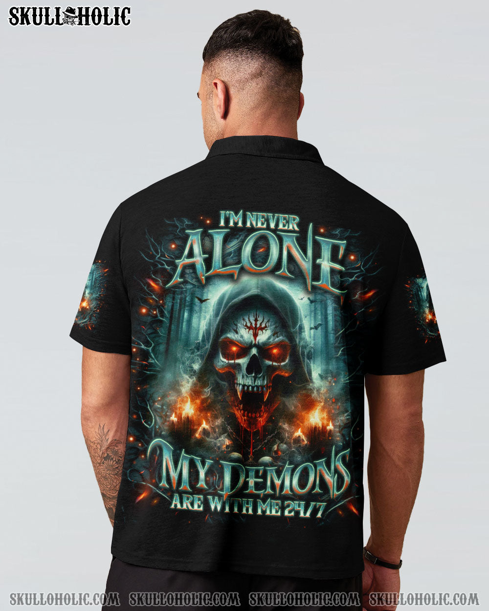 BLISSCORNERS I'M NEVER ALONE MY DEMONS ARE WITH ME 24/7 ALL OVER PRINT