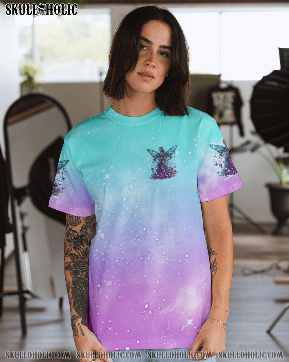 BLISSCORNERS KARMA FAIRY SKULL SKELETON ALL OVER PRINT