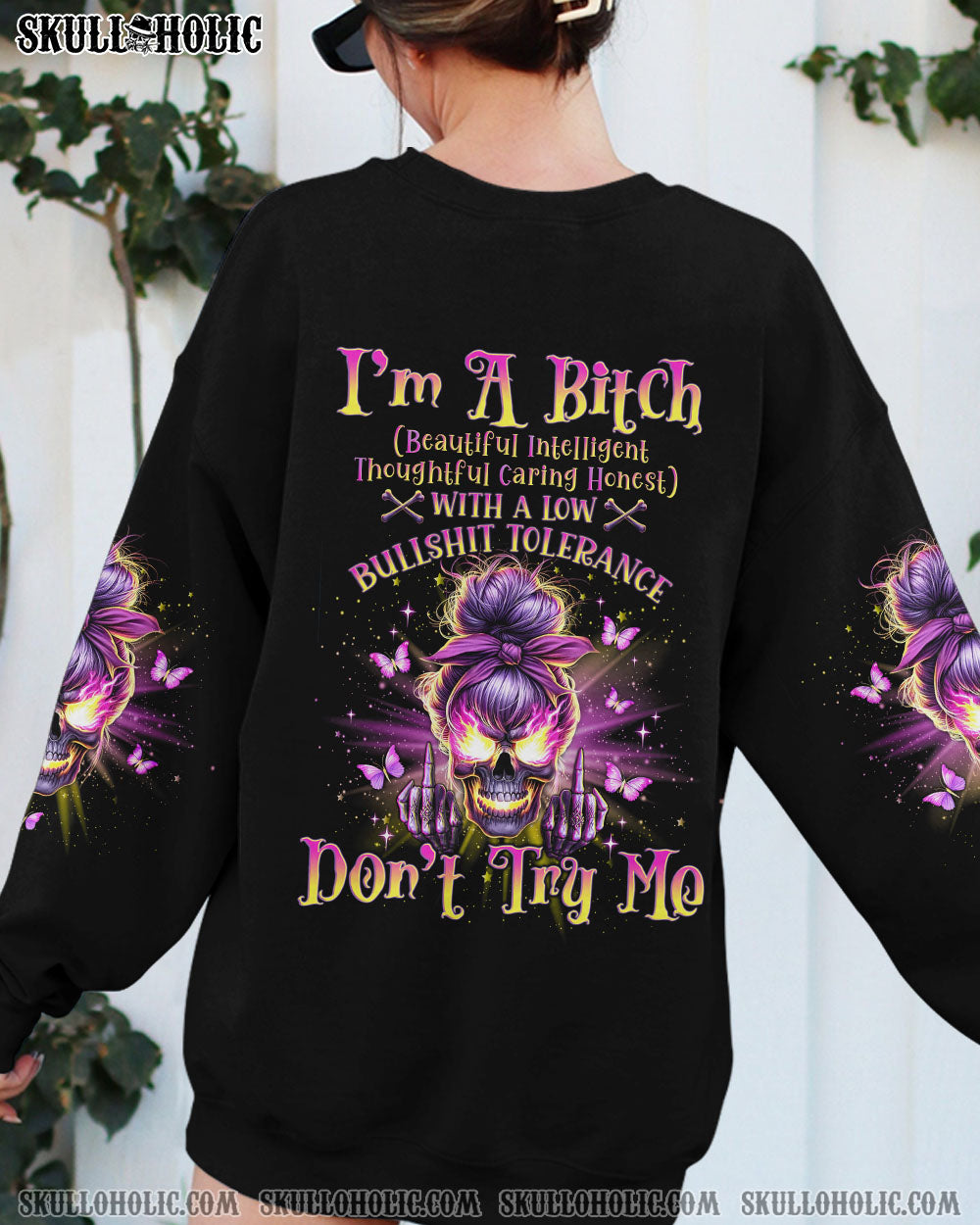BLISSCORNERS IF MY MOUTH DOESN'T SAY IT MESSY BUN ALL OVER PRINT
