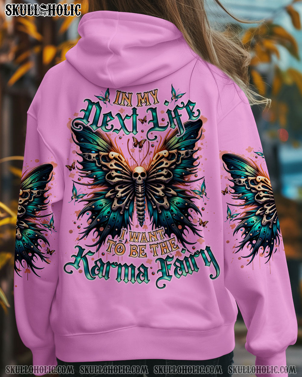 BLISSCORNERS KARMA FAIRY SKULL BUTTERFLY ALL OVER PRINT