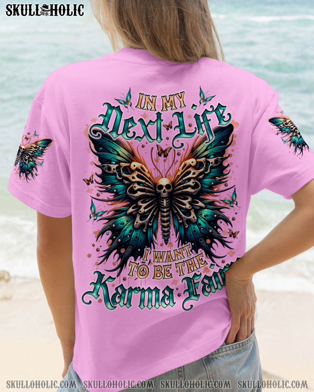 BLISSCORNERS KARMA FAIRY SKULL BUTTERFLY ALL OVER PRINT