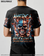 BLISSCORNERS AMERICA LIVE IT LOVE IT OR GET THE HELL OUT ALL OVER PRINT