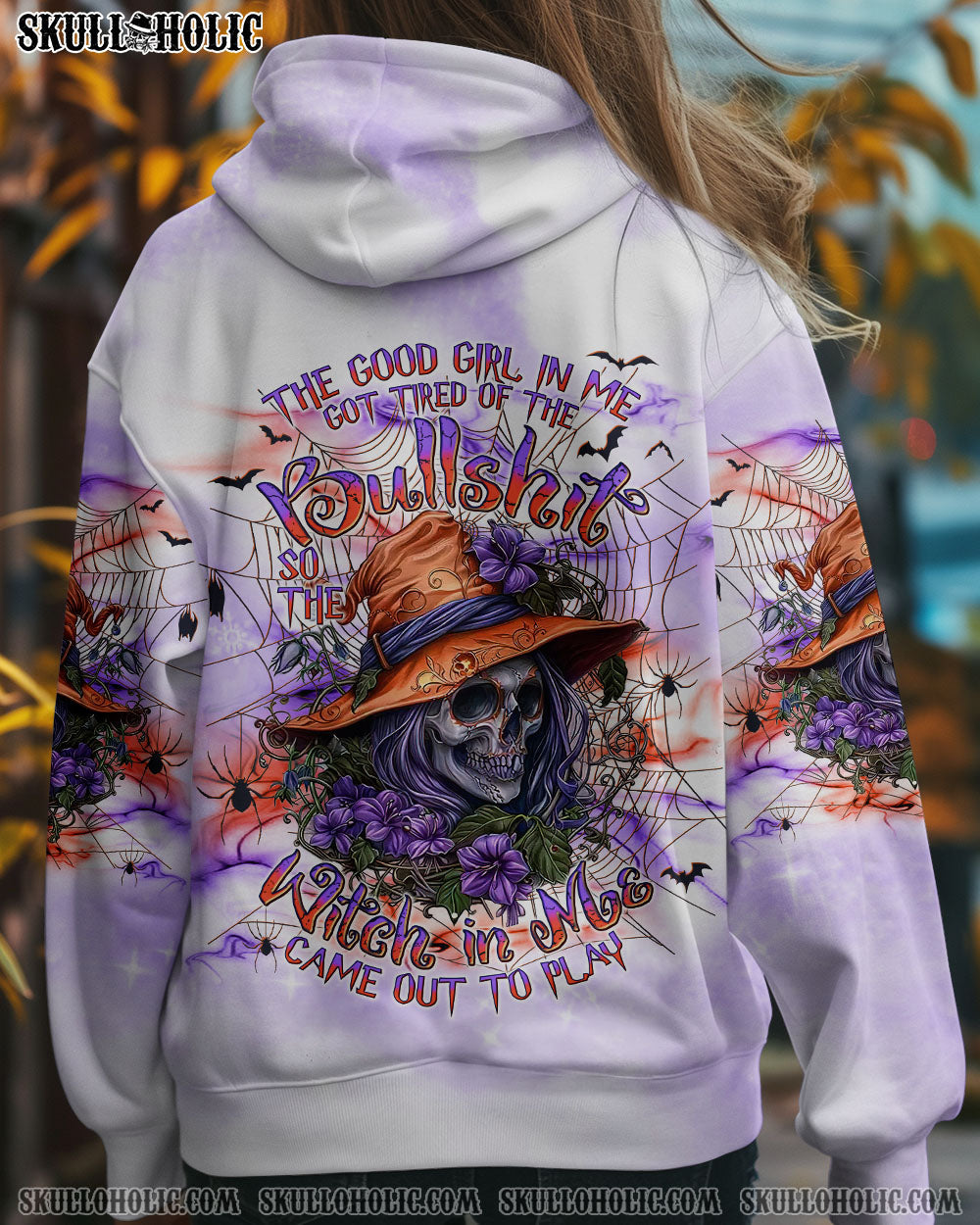 BLISSCORNERS THE GOOD GIRL WITCH SKULL HALLOWEEN ALL OVER PRINT