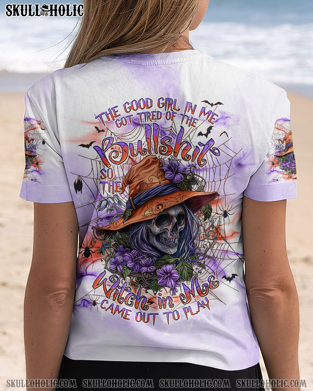 BLISSCORNERS THE GOOD GIRL WITCH SKULL HALLOWEEN ALL OVER PRINT