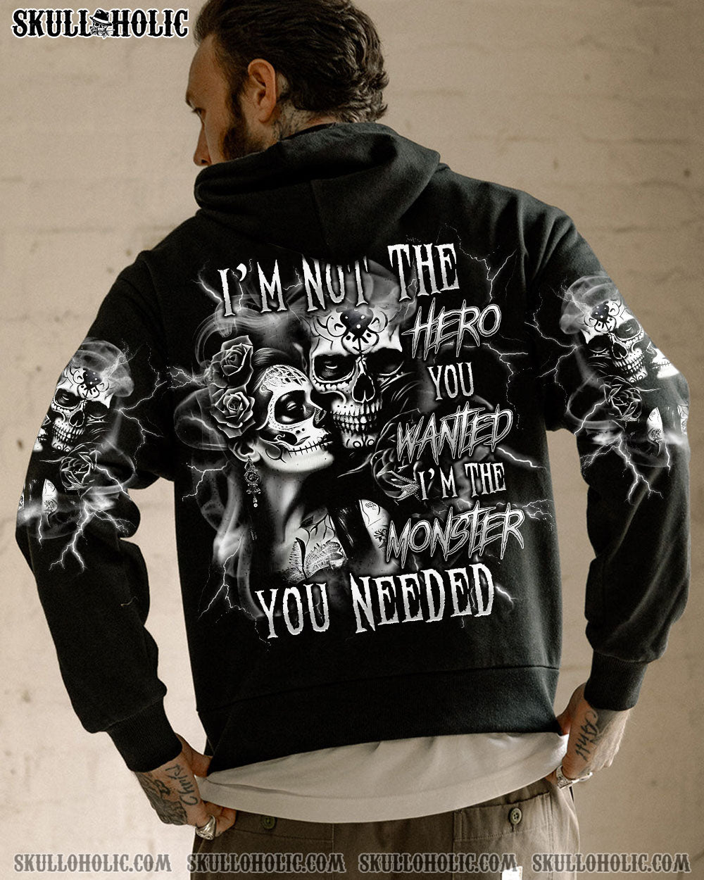 BLISSCORNERS I'M NOT THE HERO YOU WANT ALL OVER PRINT
