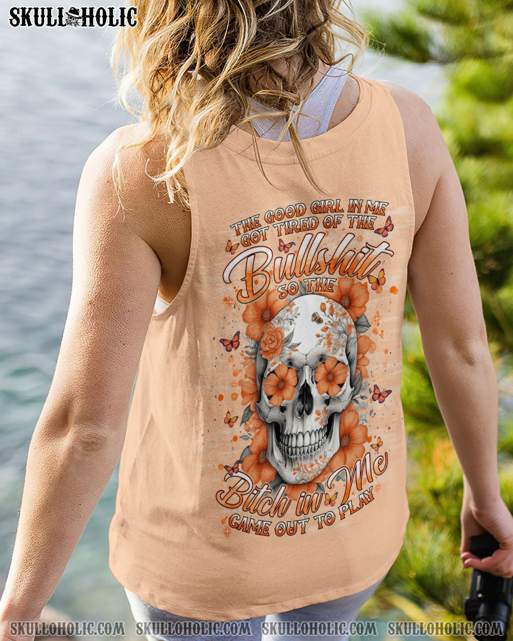 BLISSCORNERS THE GOOD GIRL IN ME SKULL ALL OVER PRINT