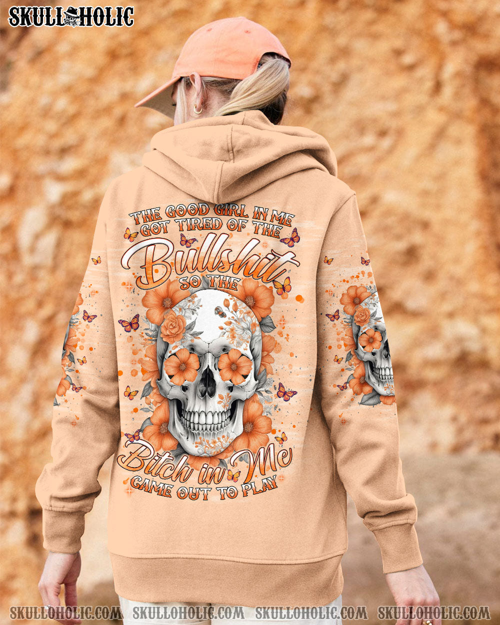 BLISSCORNERS THE GOOD GIRL IN ME SKULL ALL OVER PRINT