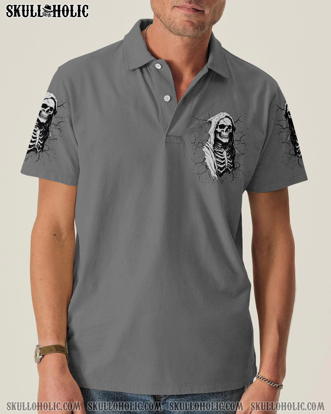 BLISSCORNERS BE CAREFUL WHEN I'M SILENT SKULL REAPER ALL OVER PRINT