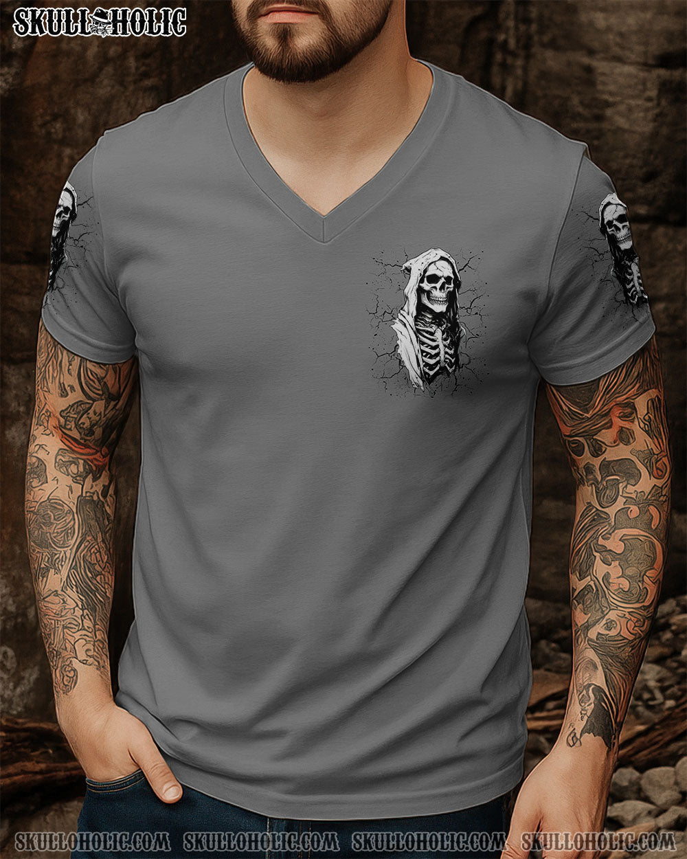 BLISSCORNERS BE CAREFUL WHEN I'M SILENT SKULL REAPER ALL OVER PRINT