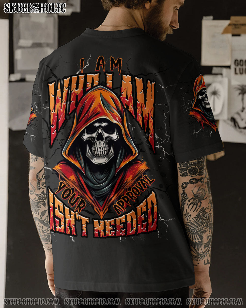 BLISSCORNERS I AM WHO I AM SKULL REAPER ALL OVER PRINT