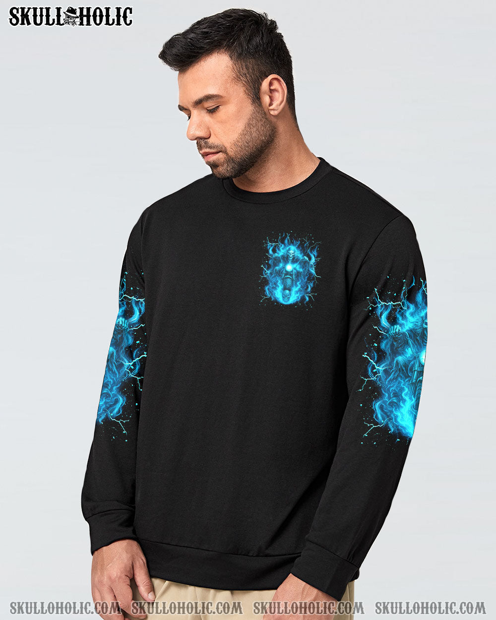 BLISSCORNERS FUELED BY GASOLINE AND RAGE BIKER SKULL ALL OVER PRINT