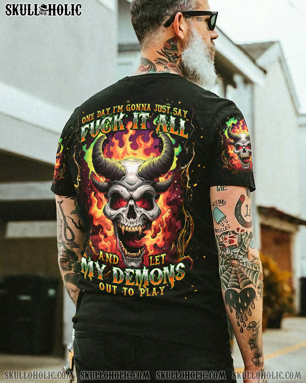 BLISSCORNERS ONE DAY I'M GONNA JUST SAY SKULL ALL OVER PRINT