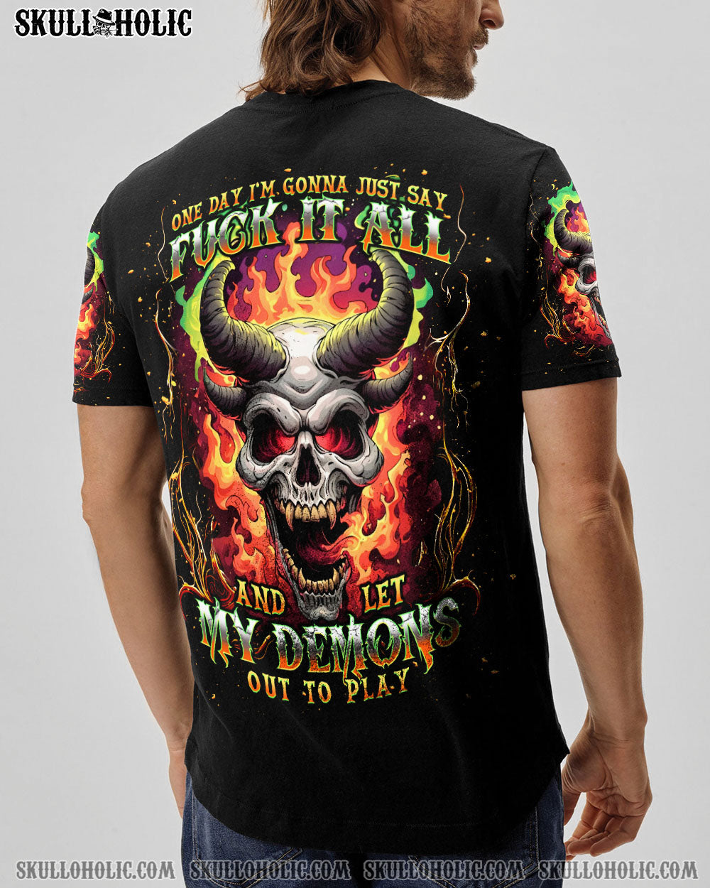 BLISSCORNERS ONE DAY I'M GONNA JUST SAY SKULL ALL OVER PRINT