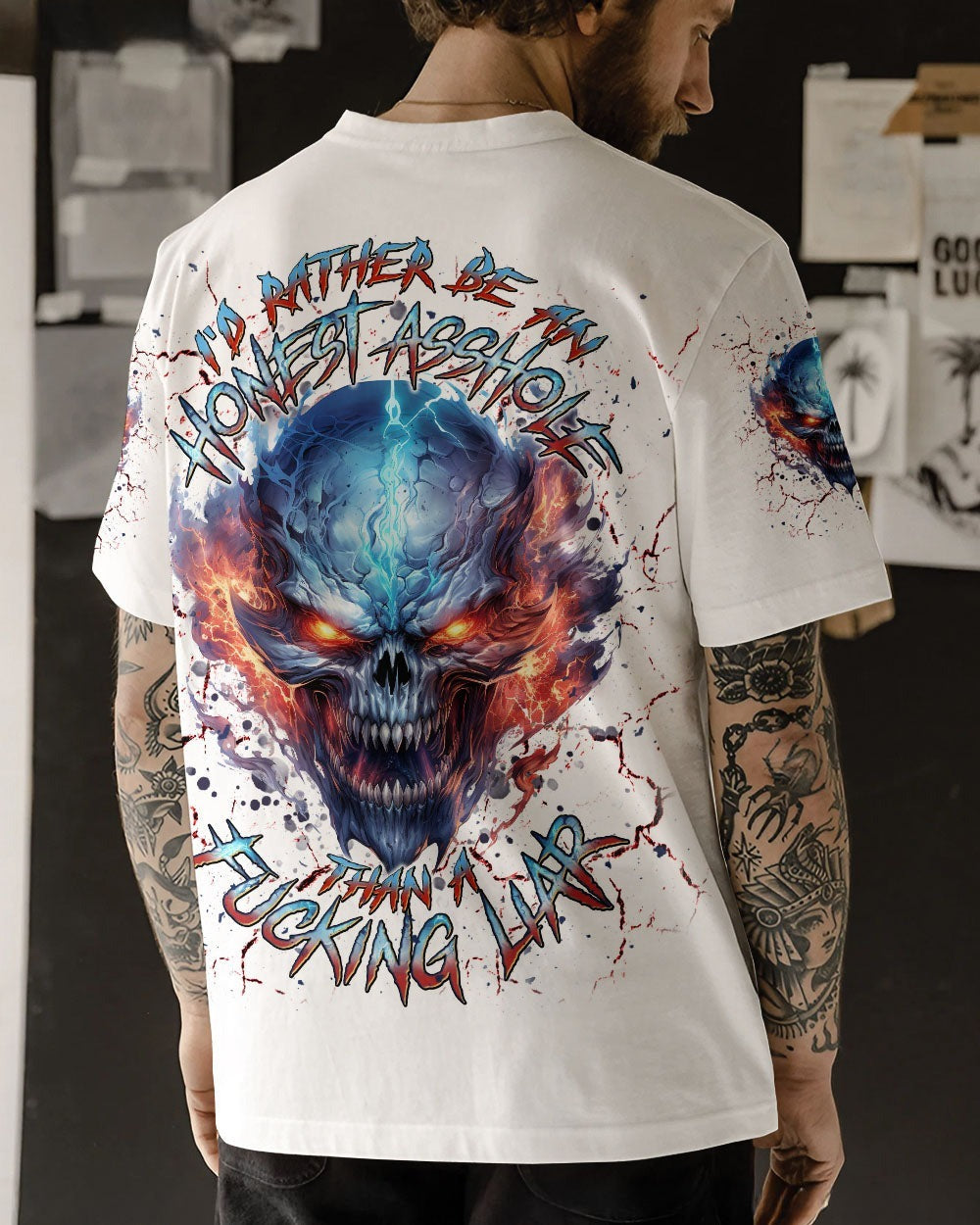 BLISSCORNERS I'D RATHER BE AN HONEST A SKULL ALL OVER PRINT