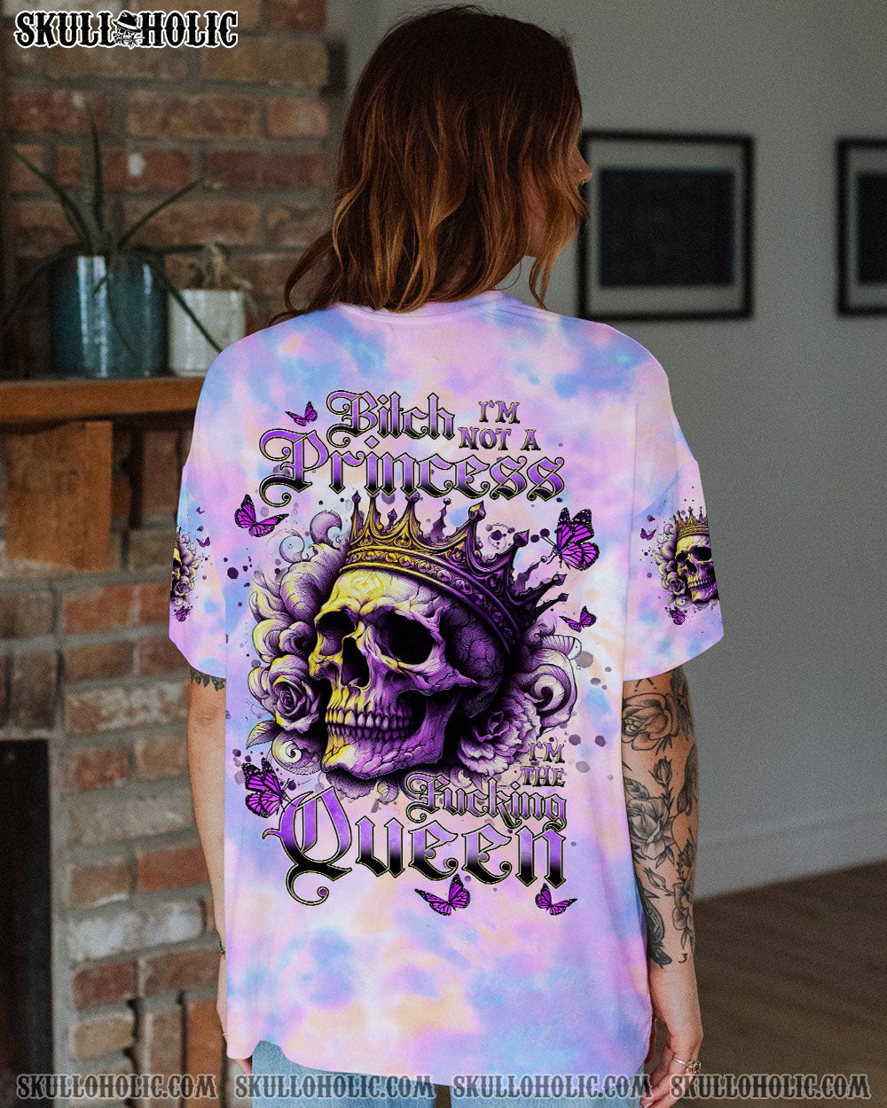BLISSCORNERS I'M THE FKING QUEEN SKULL ALL OVER PRINT