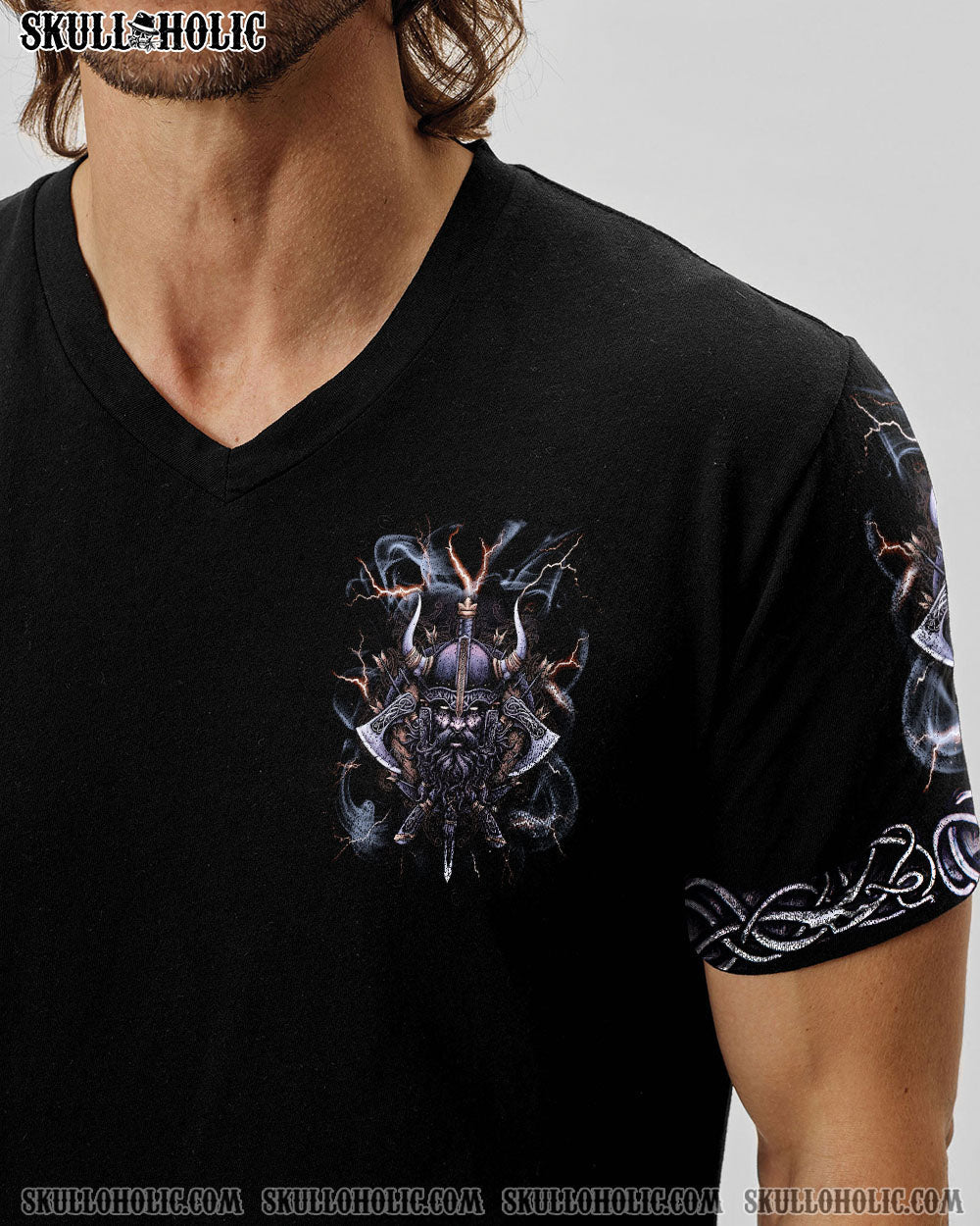 BLISSCORNERS SHOW NO MERCY VIKING SKULL ALL OVER PRINT