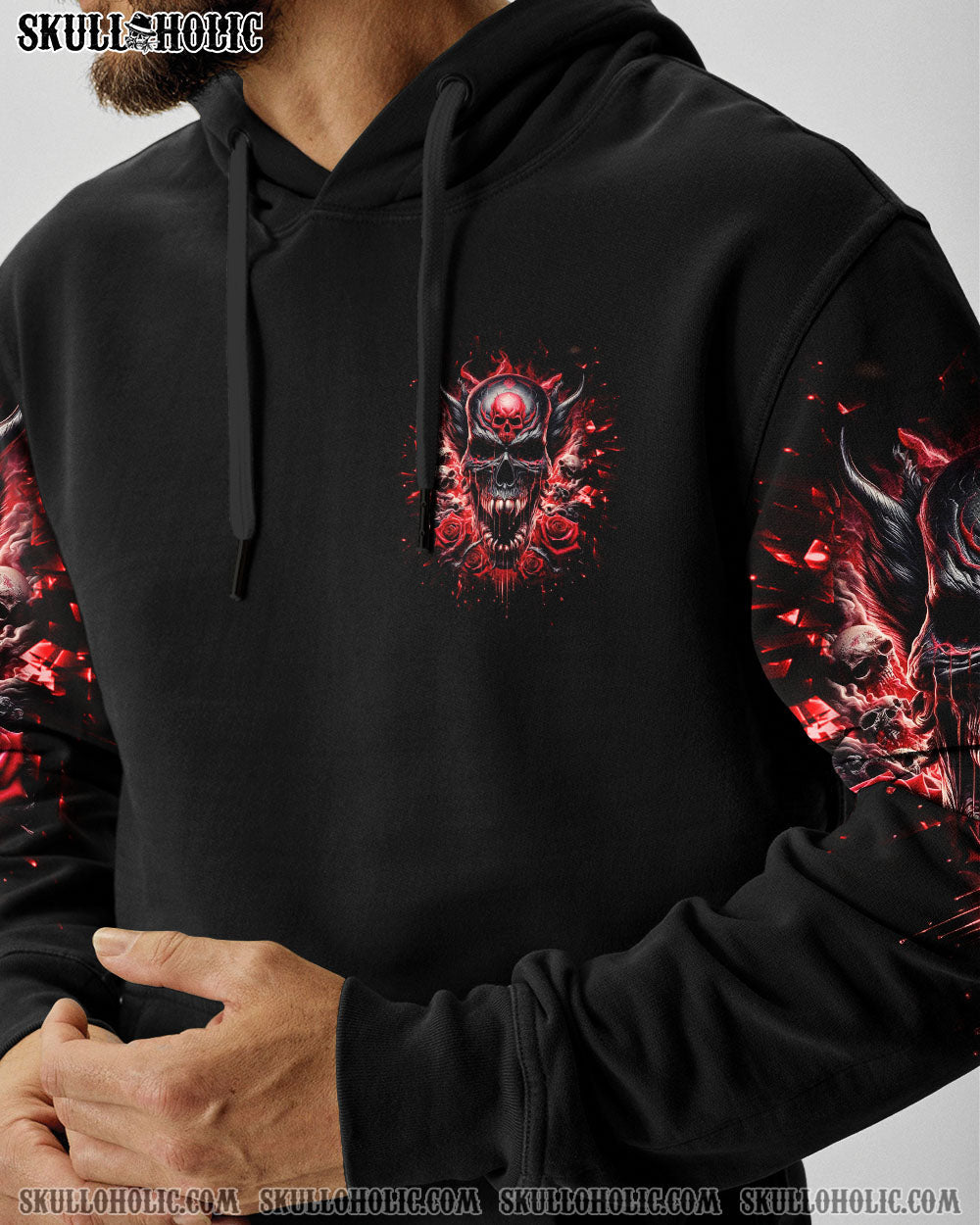 BLISSCORNERS ONE DAY I'M GONNA JUST SAY DEMON SKULL ALL OVER PRINT