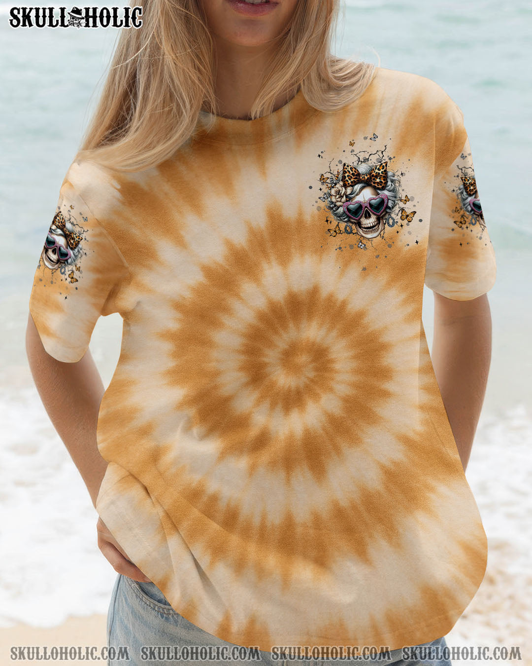 BLISSCORNERS ASSUMING I'M JUST AN OLD LADY SKULL TIE DYE ALL OVER PRINT