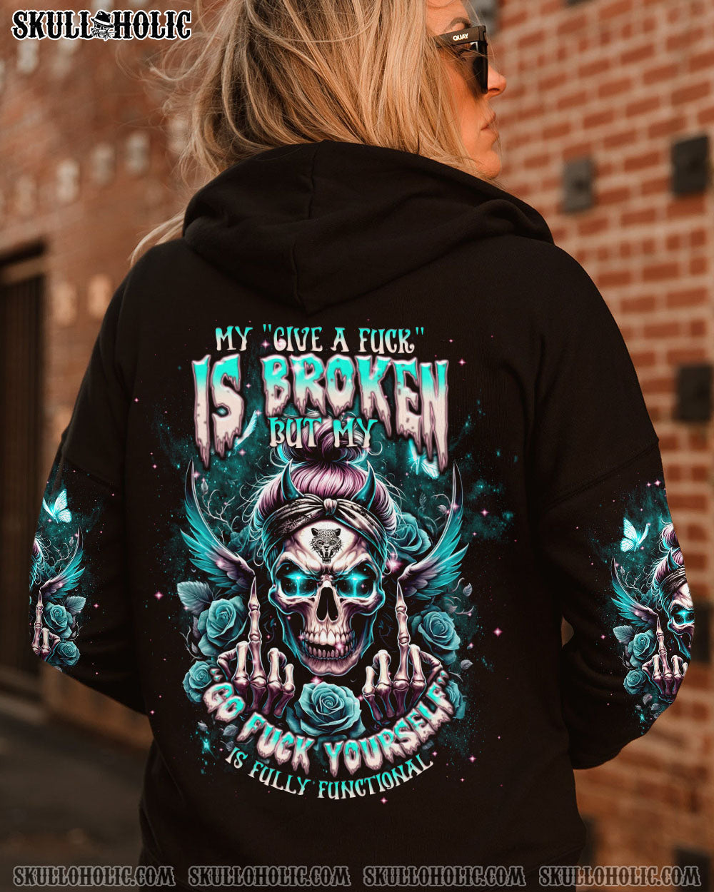 BLISSCORNERS I'M A B DON'T TRY ME MESSY BUN ALL OVER PRINT