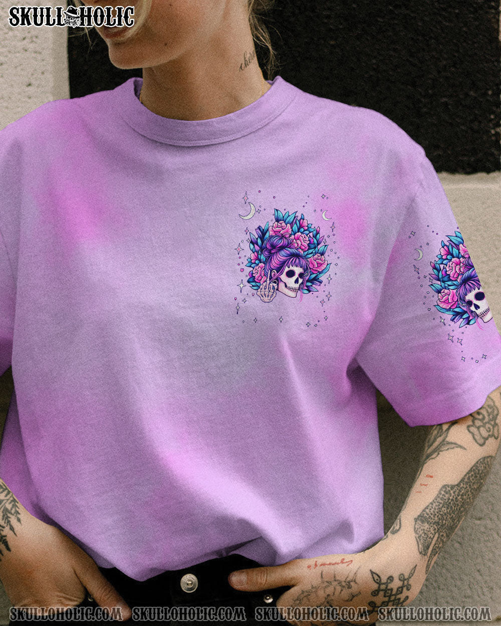 BLISSCORNERS THE GOOD GIRL IN ME MESSY BUN ALL OVER PRINT