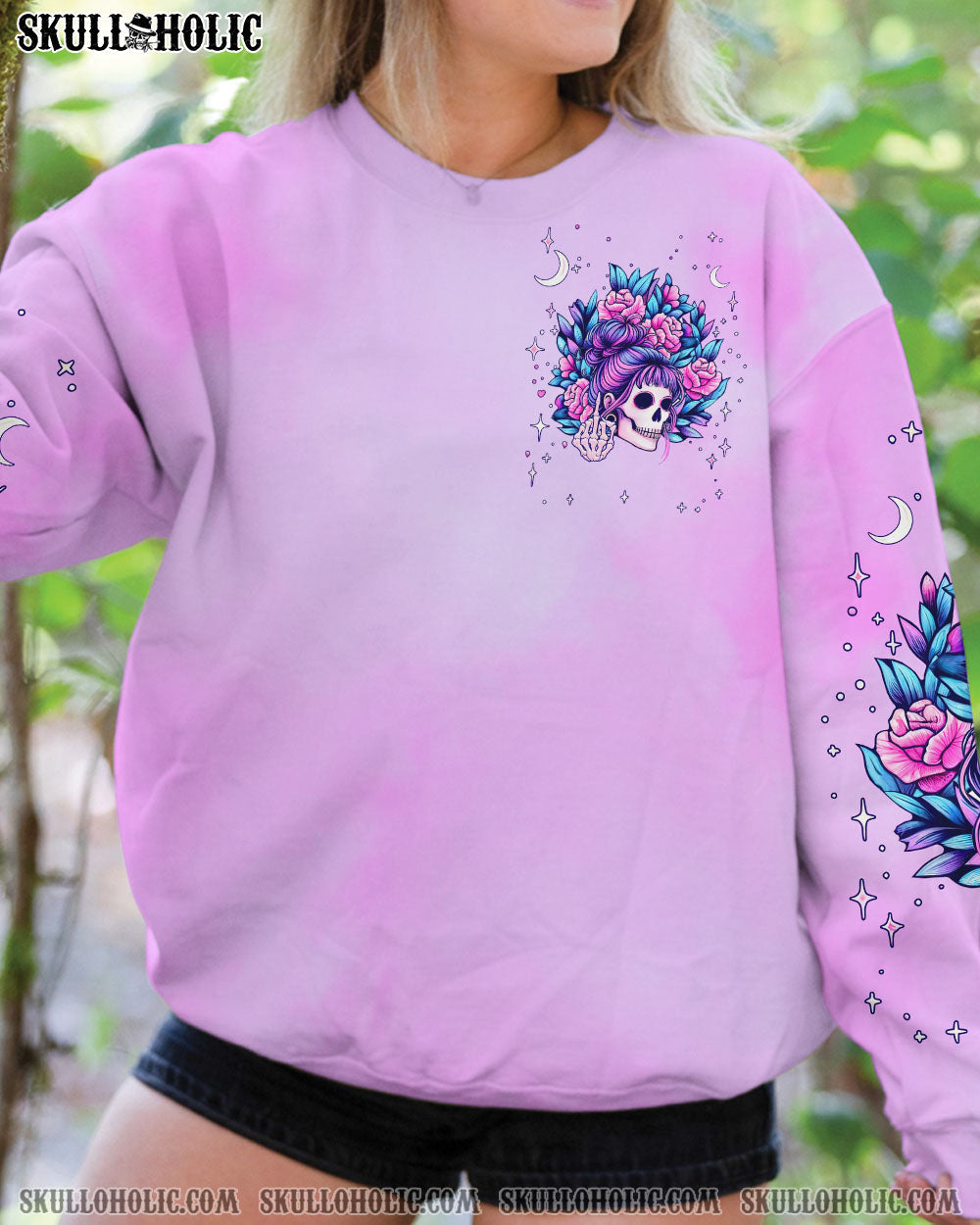 BLISSCORNERS THE GOOD GIRL IN ME MESSY BUN ALL OVER PRINT