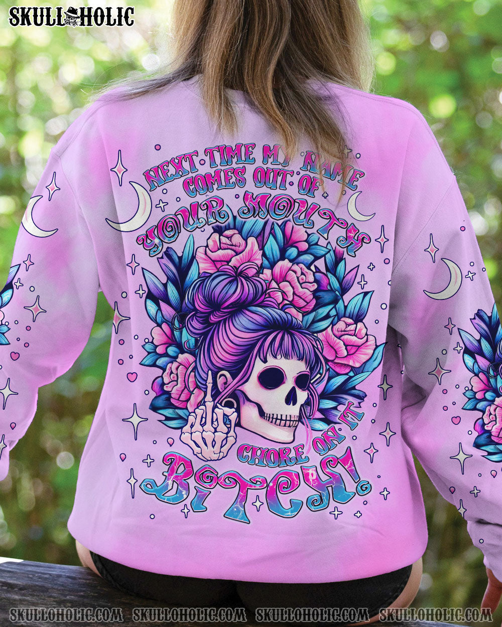 BLISSCORNERS THE GOOD GIRL IN ME MESSY BUN ALL OVER PRINT