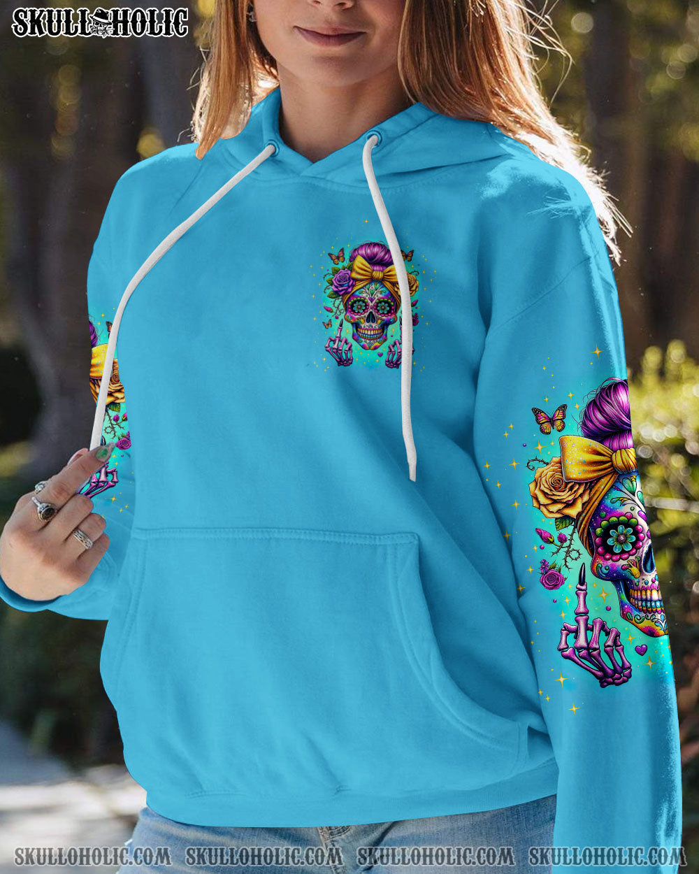 BLISSCORNERS DRINK UP B MESSY BUN SKULL PATRICK'S DAY ALL OVER PRINT