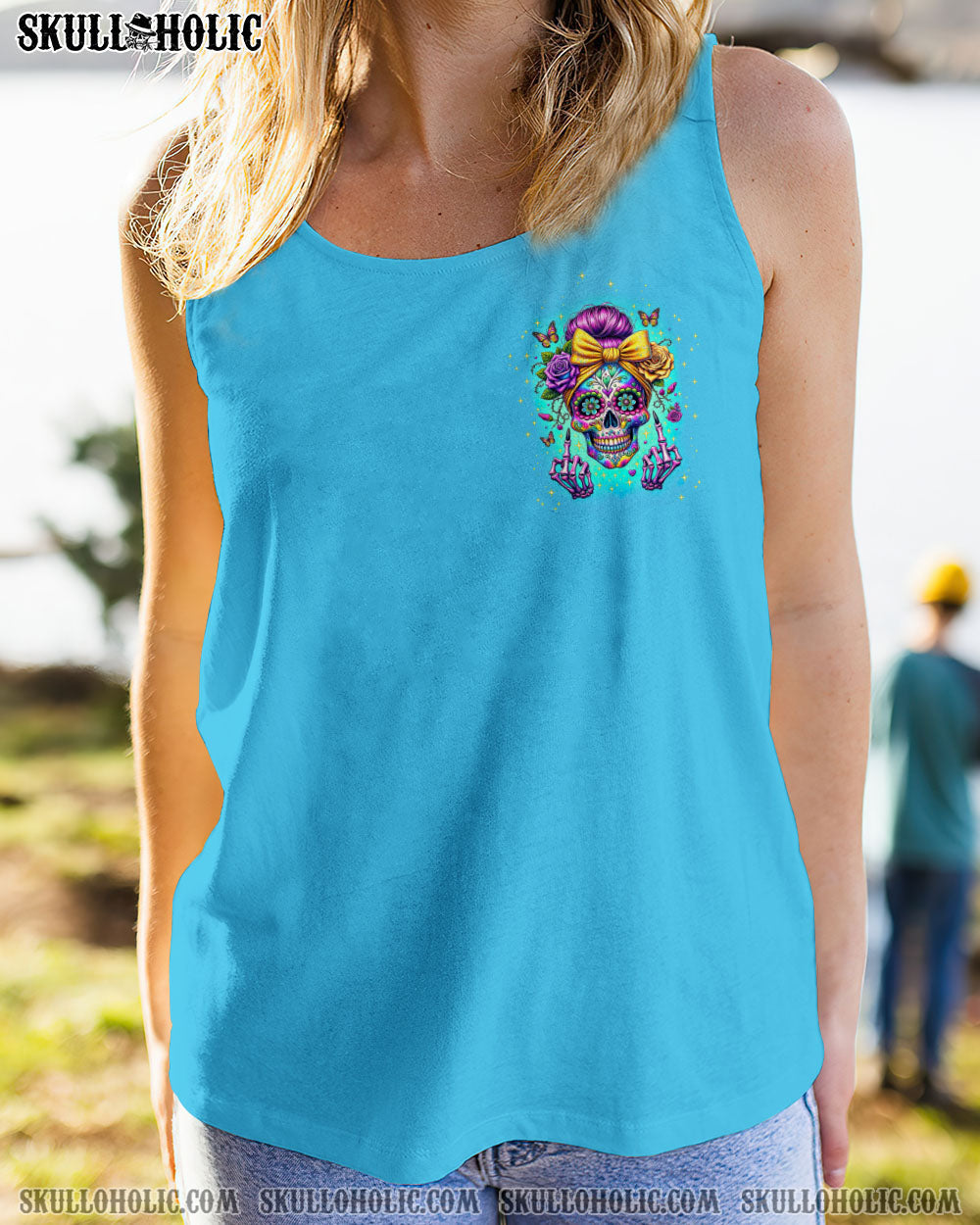 BLISSCORNERS DRINK UP B MESSY BUN SKULL PATRICK'S DAY ALL OVER PRINT