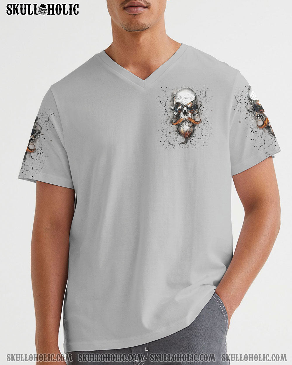 BLISSCORNERS I'M A GRUMPY OLD MAN MY LEVEL OF SARCASM SKULL ALL OVER PRINT