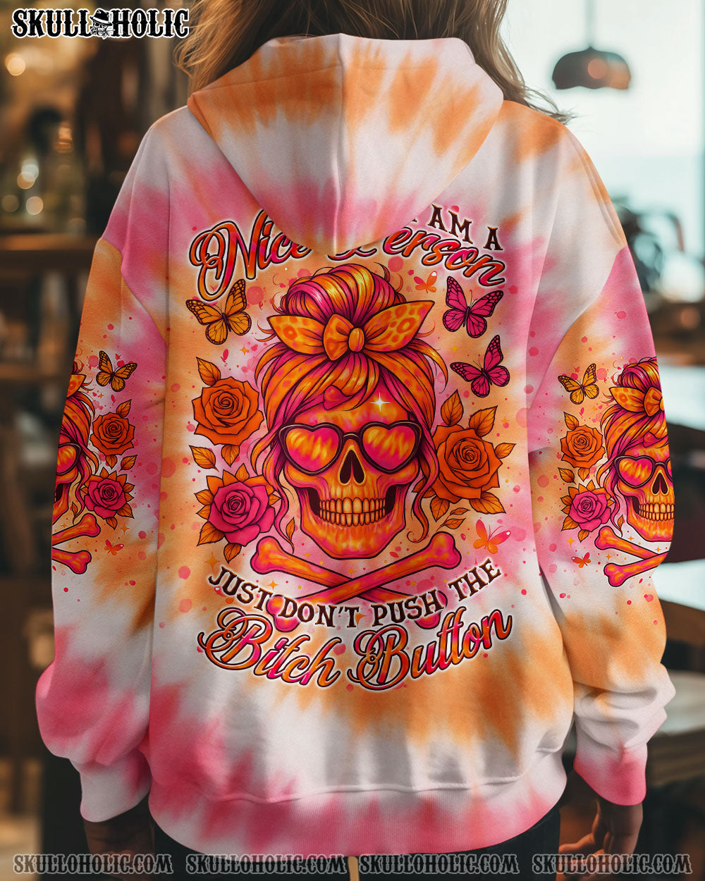 BLISSCORNERS EXPENSIVE DIFFICULT AND TALKS BACK MESSY BUN ALL OVER PRINT