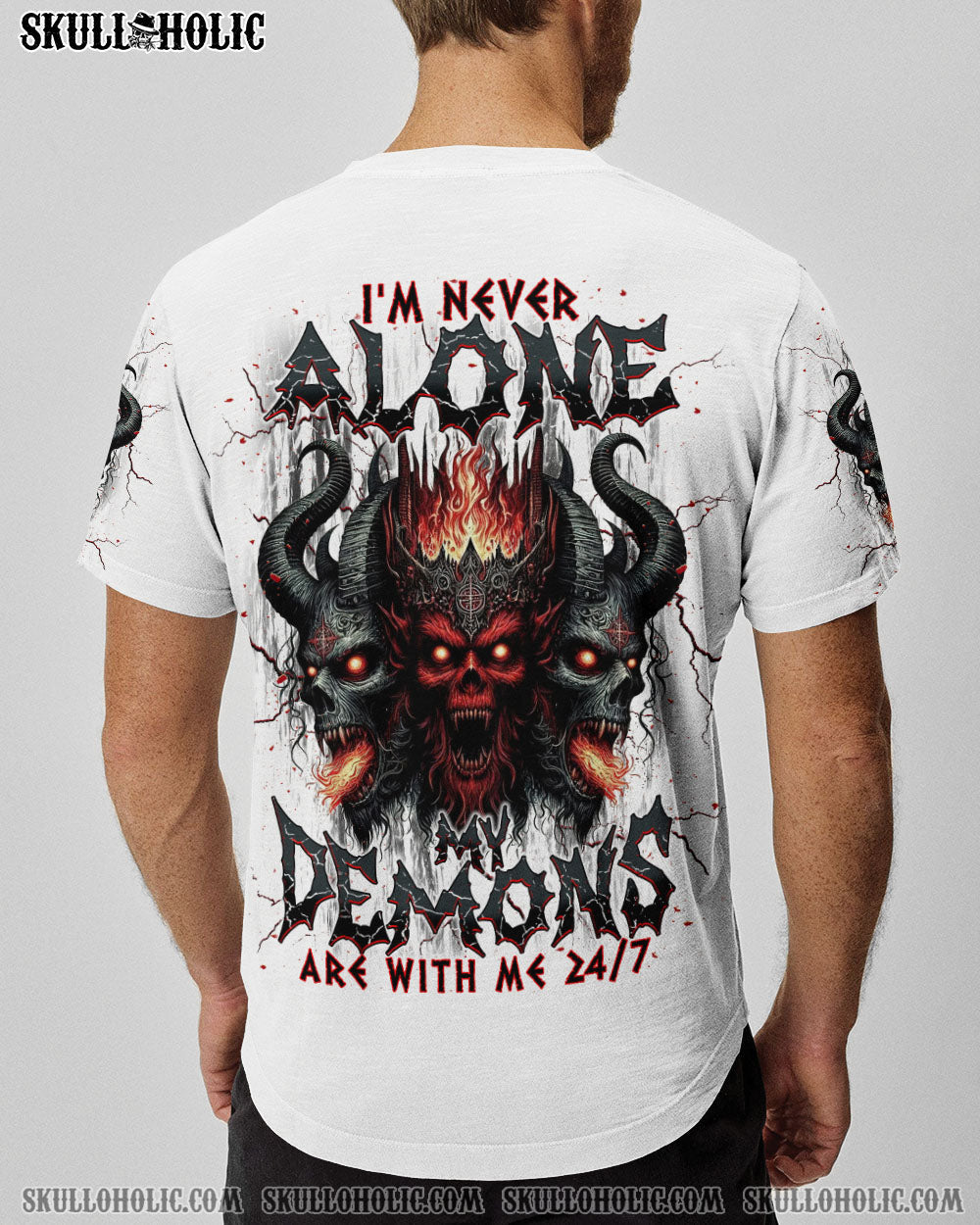 BLISSCORNERS I'M NEVER ALONE MY DEMONS ARE WITH ME 24/7 ALL OVER PRINT