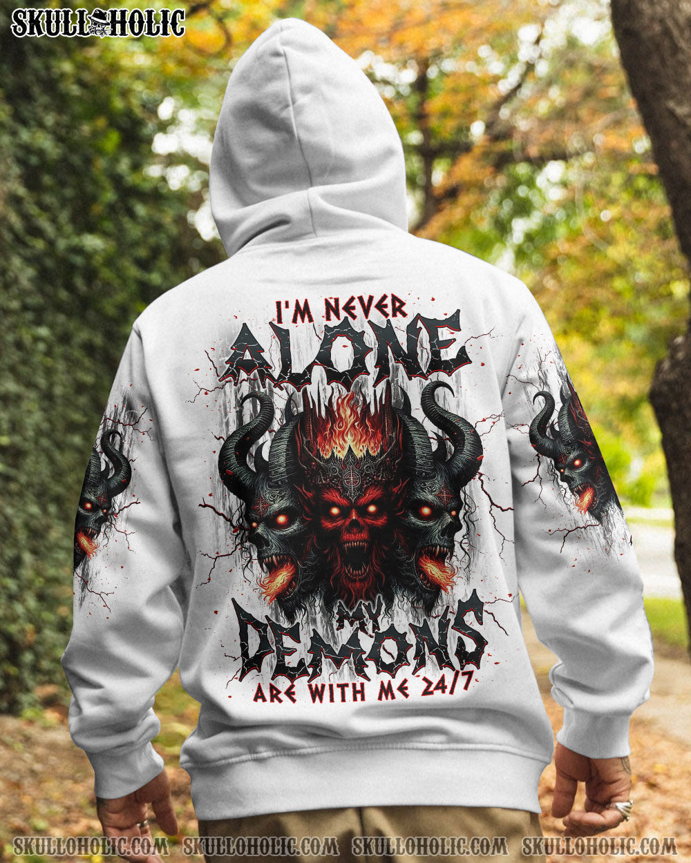 BLISSCORNERS I'M NEVER ALONE MY DEMONS ARE WITH ME 24/7 ALL OVER PRINT