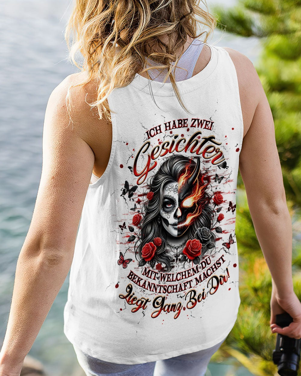 BLISSCORNERS YOU DON'T LIKE ME MESSY BUN SKULL ALL OVER PRINT