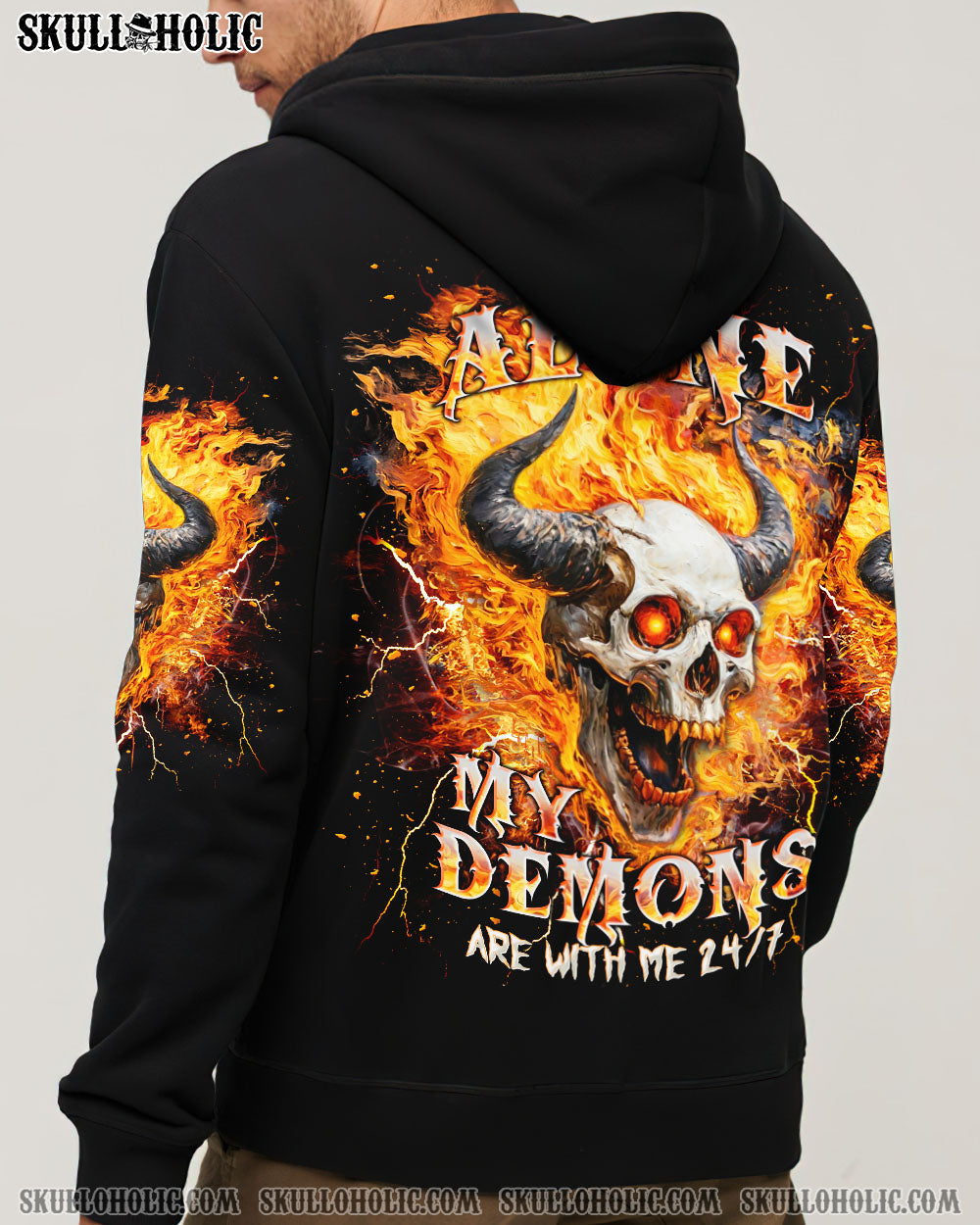 BLISSCORNERS I'M NEVER ALONE MY DEMONS ARE WITH ME 24/7 ALL OVER PRINT