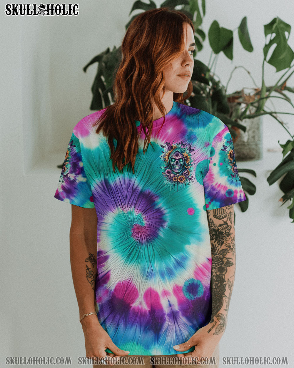 BLISSCORNERS DID I PISS YOU OFF SKULL TIE DYE ALL OVER PRINT