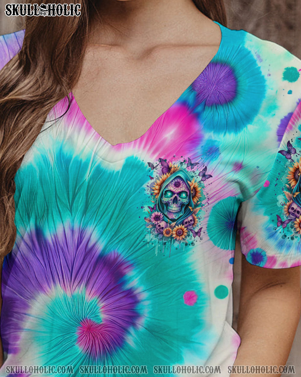 BLISSCORNERS DID I PISS YOU OFF SKULL TIE DYE ALL OVER PRINT
